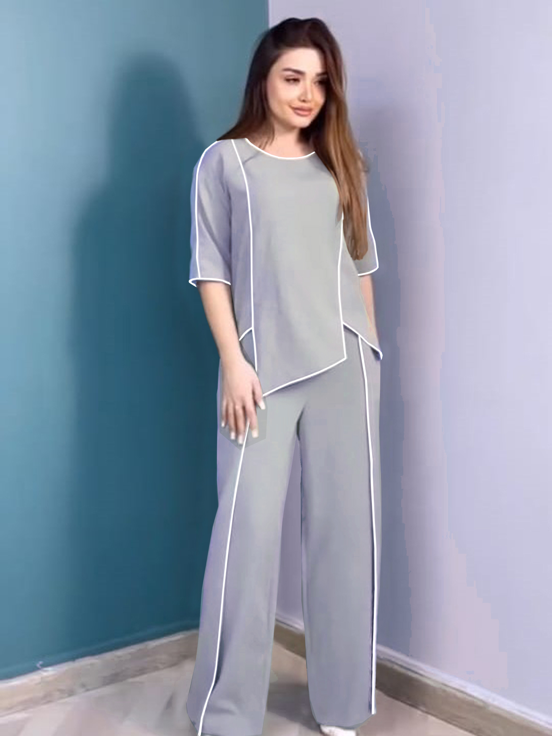 Women’s Top & Bottom Two Piece Western Tops LD1-S