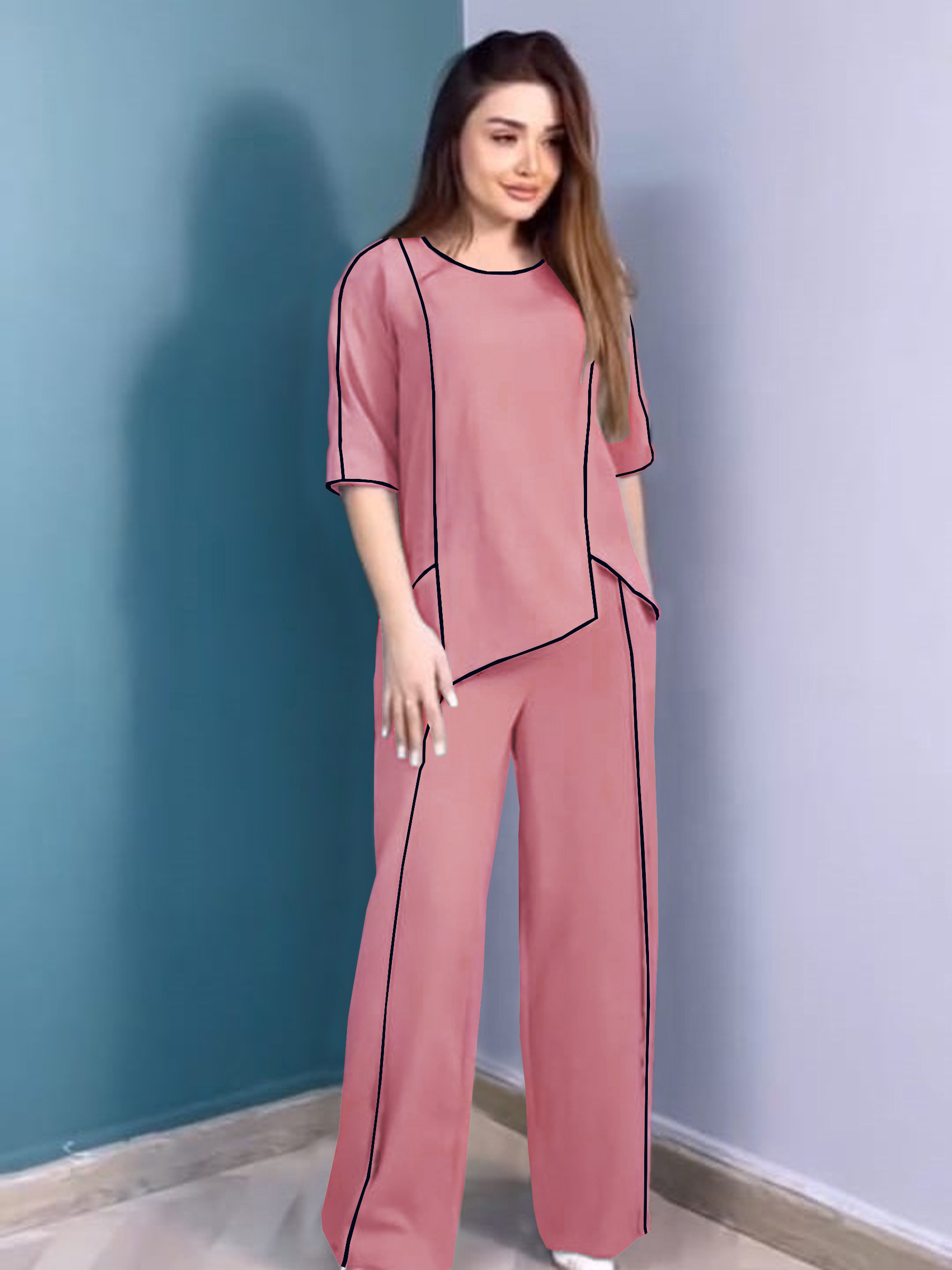 Women’s Top & Bottom Two Piece Western Tops LD1-P