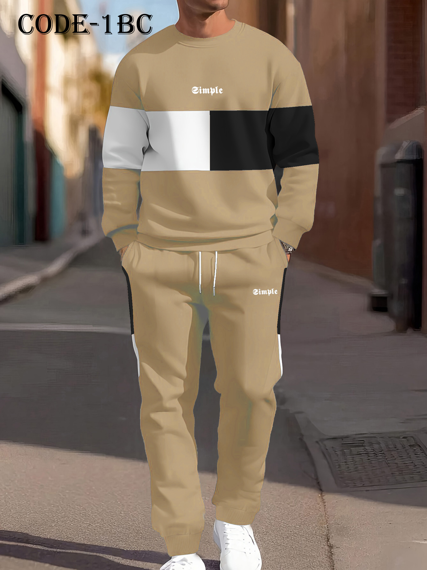 Men's Premium Sweatshirt & Sweatpants Joggers Set SS1-BC