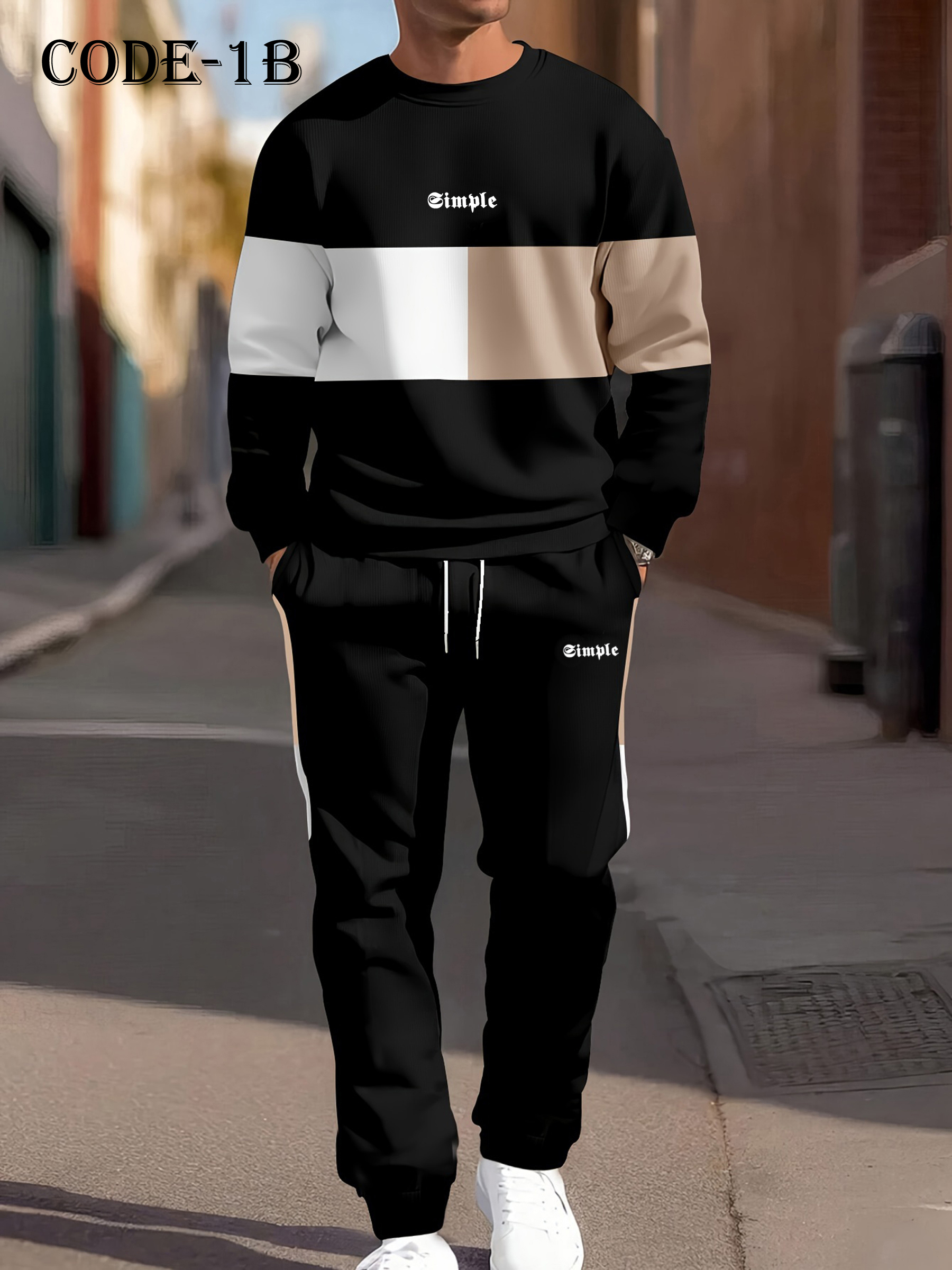 Men's Premium Sweatshirt & Sweatpants Joggers Set SS1-B